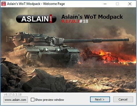 wot mods aslain’s mod-pack 2023